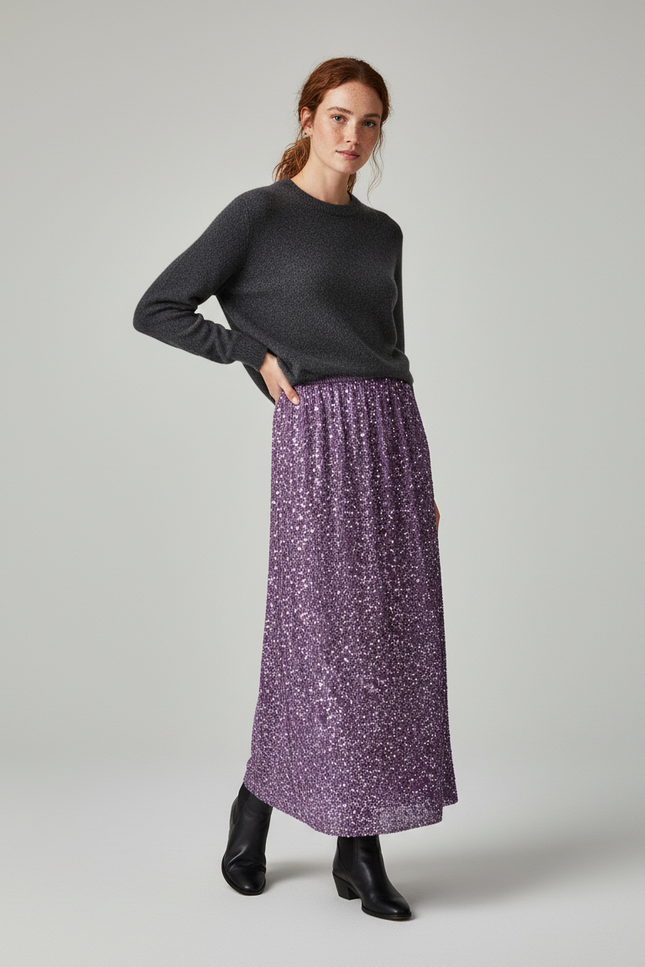 Jupe Midi Sequins