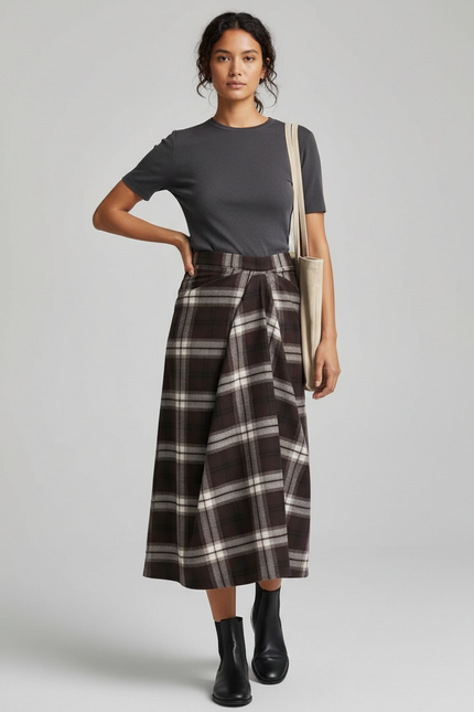 Jupe Tartan Midi