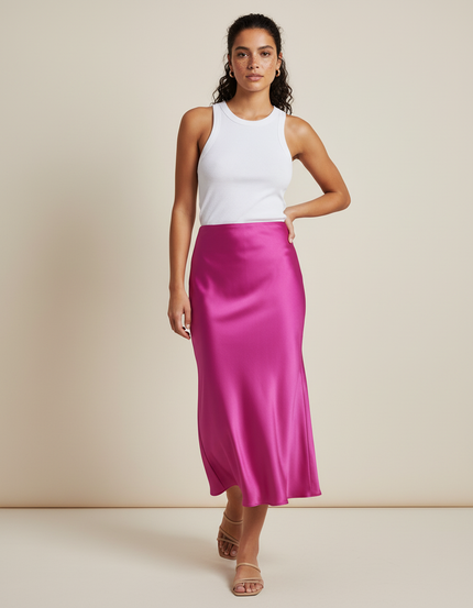 Jupe Midi Fushia