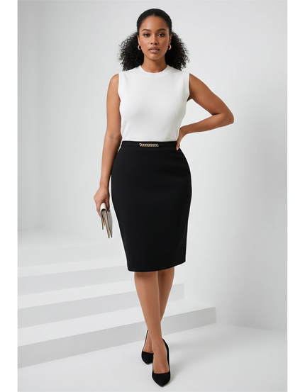 Jupe Midi Femme Ronde