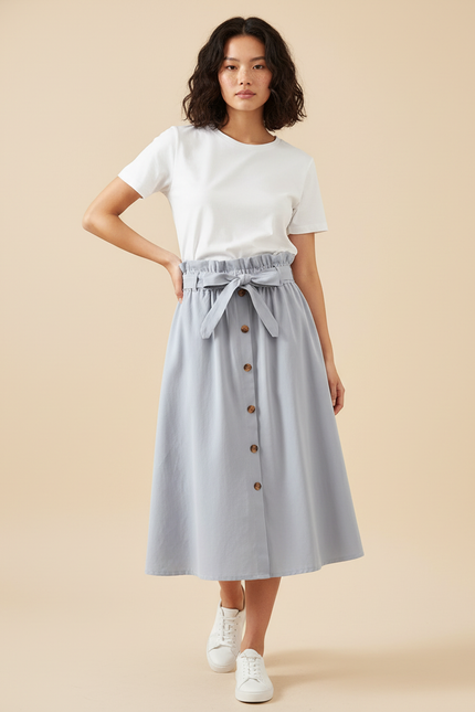 Jupe Midi Ceinturée