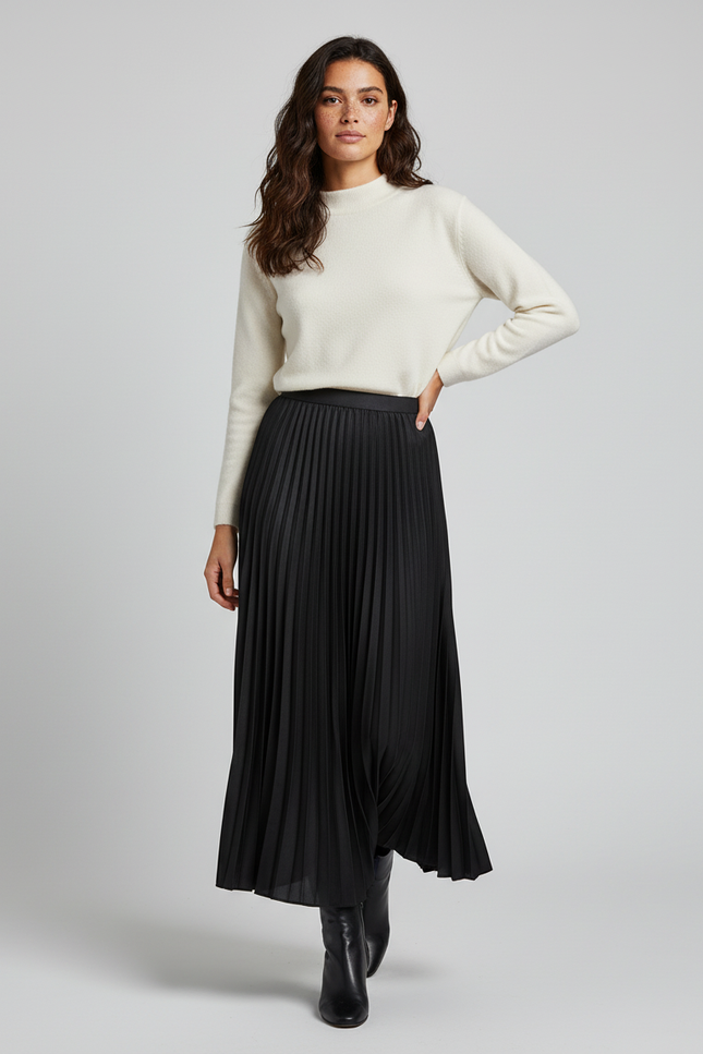 Jupe Plissée Longueur Midi