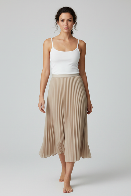 Jupe Beige Midi