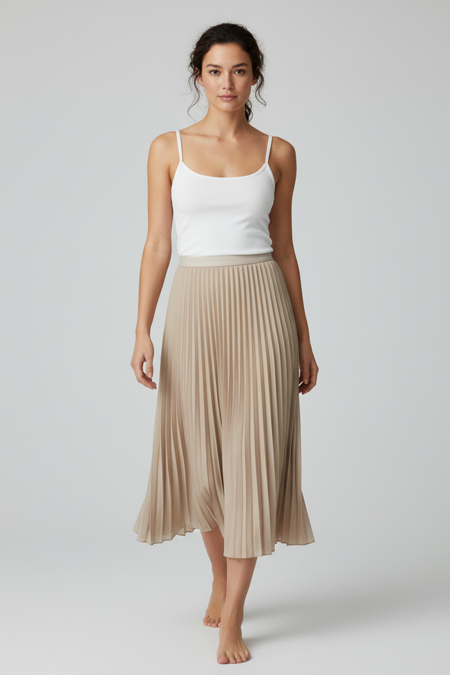 Jupe Beige Midi