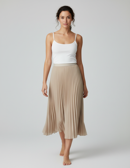 Jupe Beige Midi