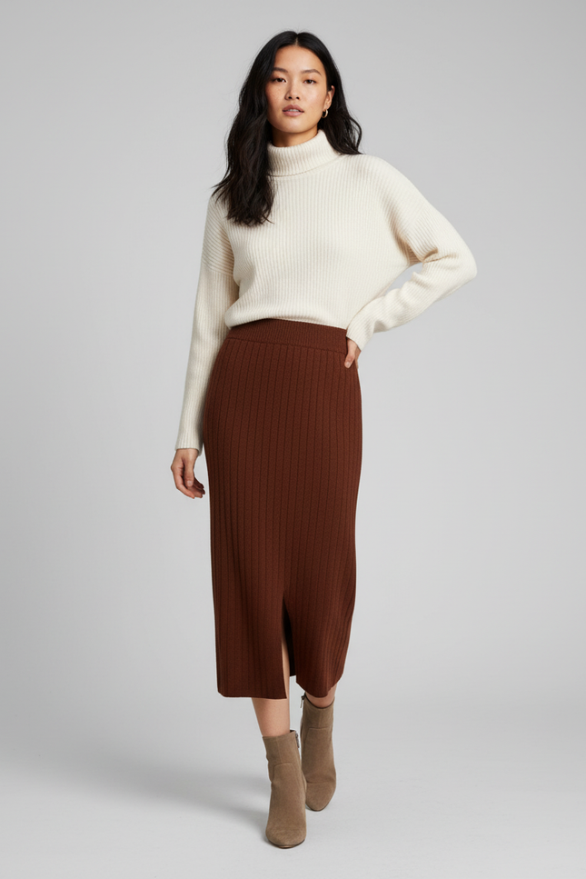 Jupe Midi Avec Fente