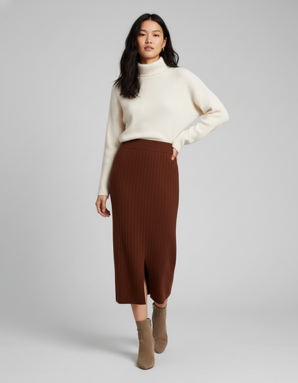 Jupe Midi Avec Fente