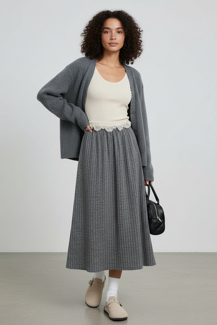 Jupe Tweed Midi