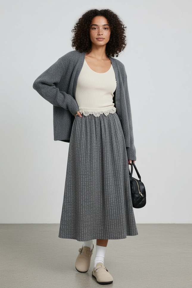 Jupe Tweed Midi