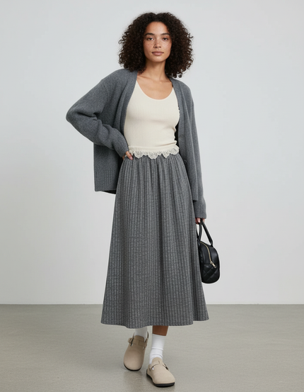 Jupe Tweed Midi