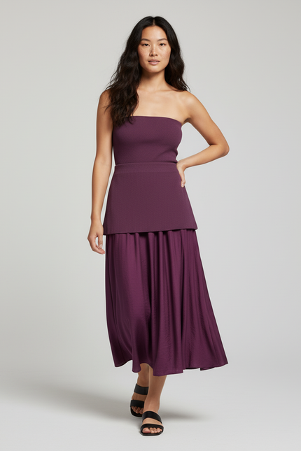 Jupe Midi Prune