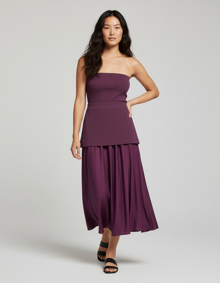 Jupe Midi Prune