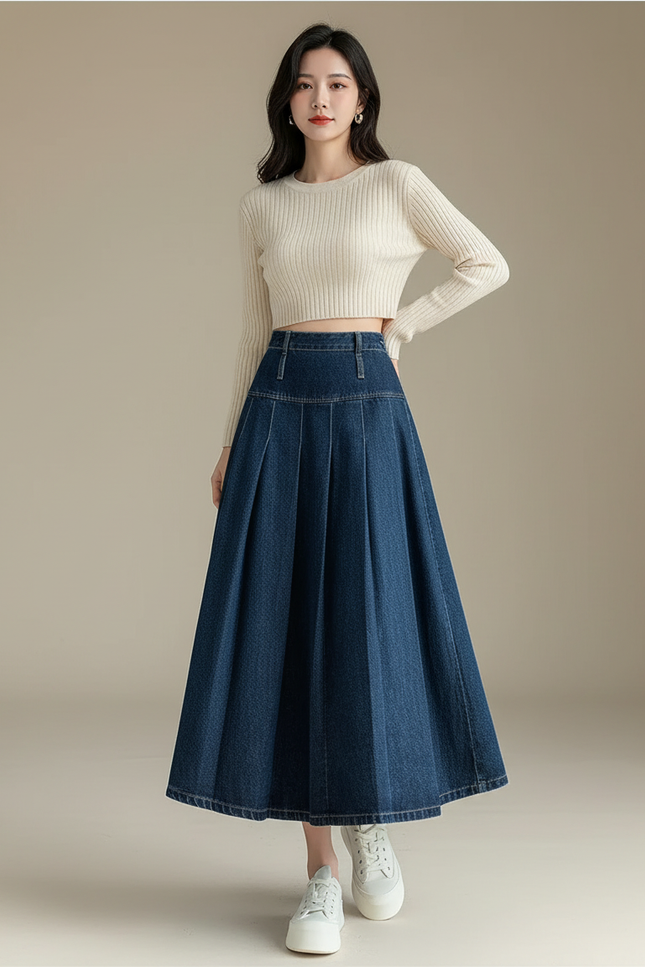 Jupe En Jean Midi Femme