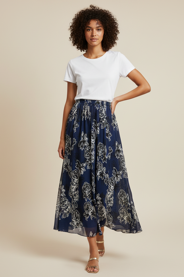 Jupe Midi Imprimé Floral