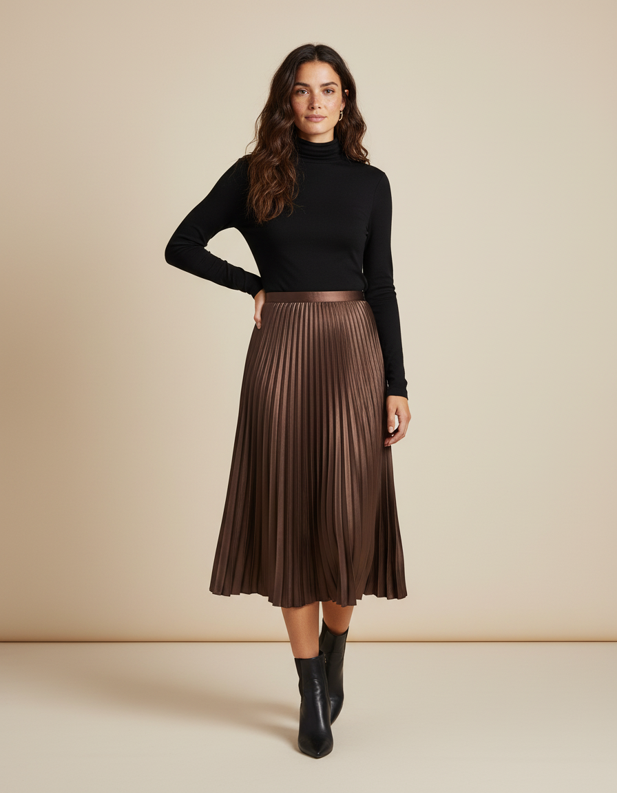 Jupe Midi En Satin