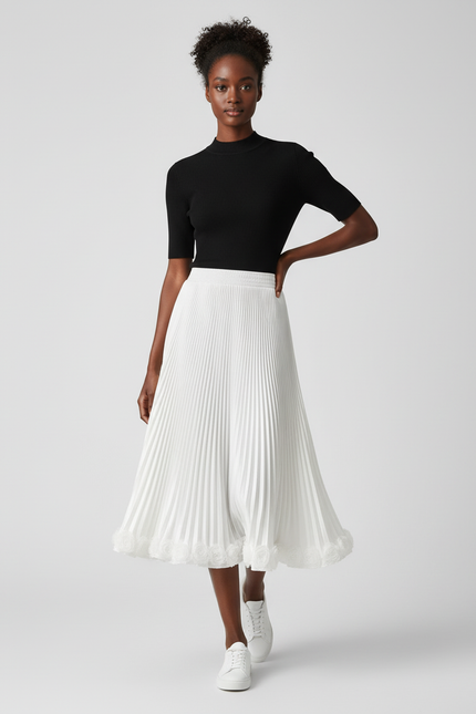 Jupe Midi Fluide Femme