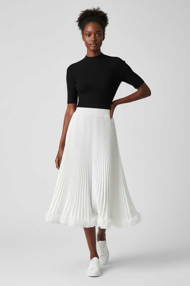 Jupe Midi Fluide Femme