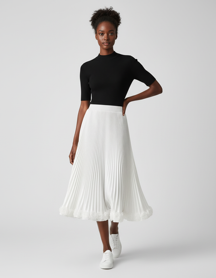 Jupe Midi Fluide Femme