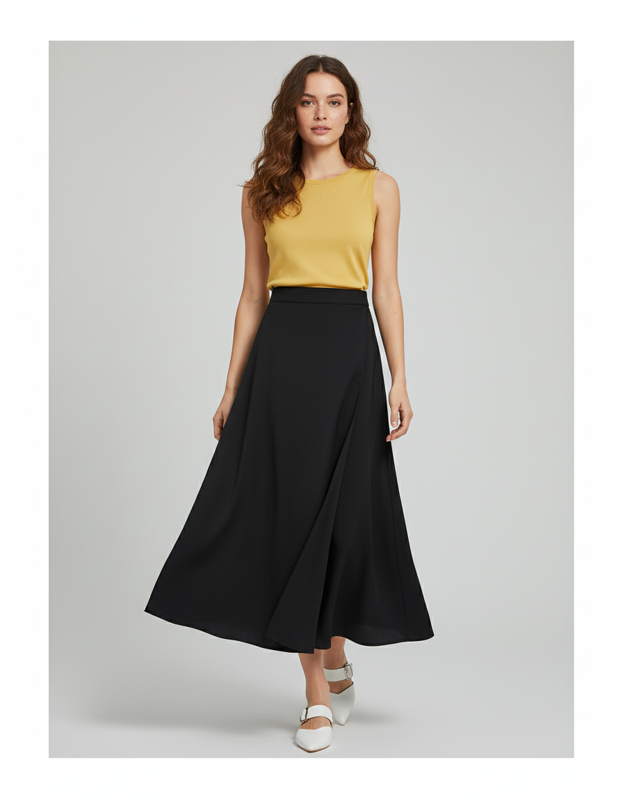 Jupe Midi Cache Coeur