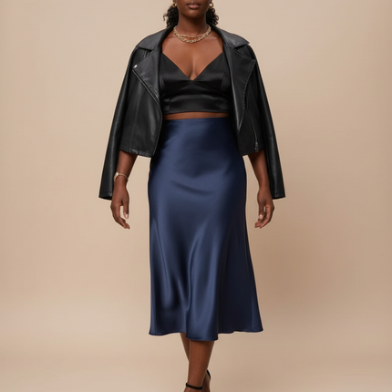 Collection image for: Jupe Midi Bleu Marine