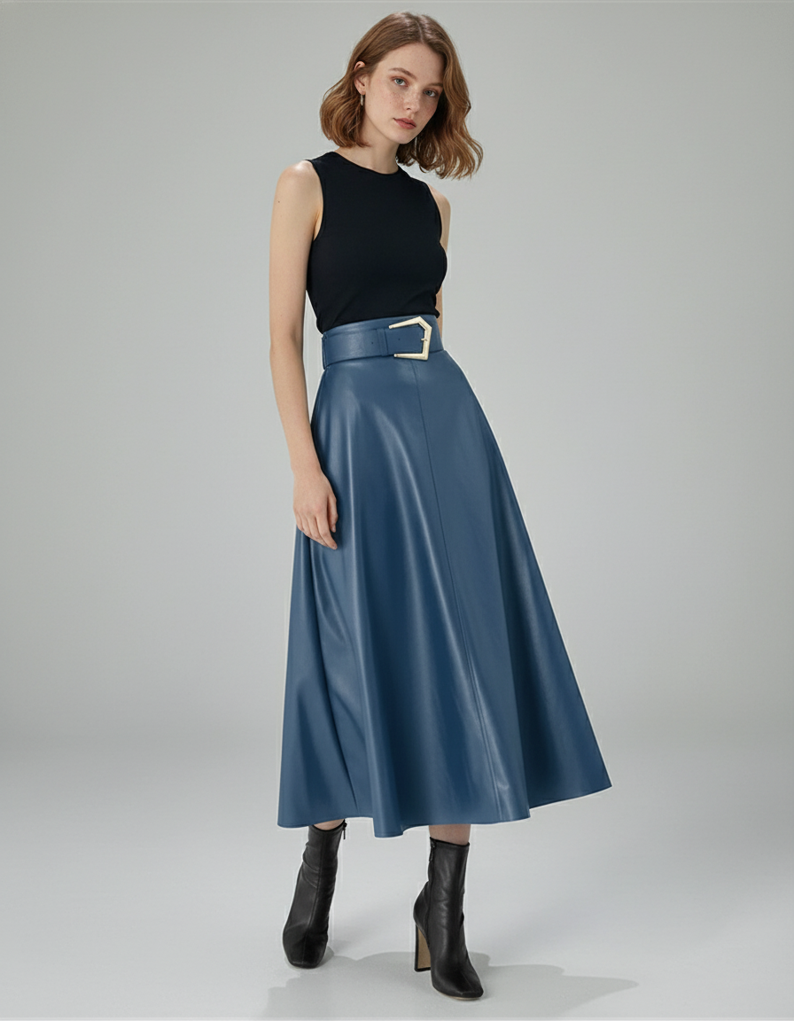 Jupe Midi Femme Hiver