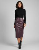 Jupe Cuir Midi