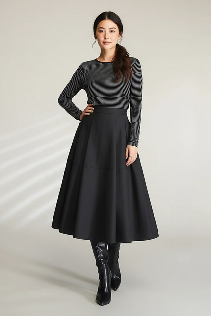 Jupe Midi Avec Poches