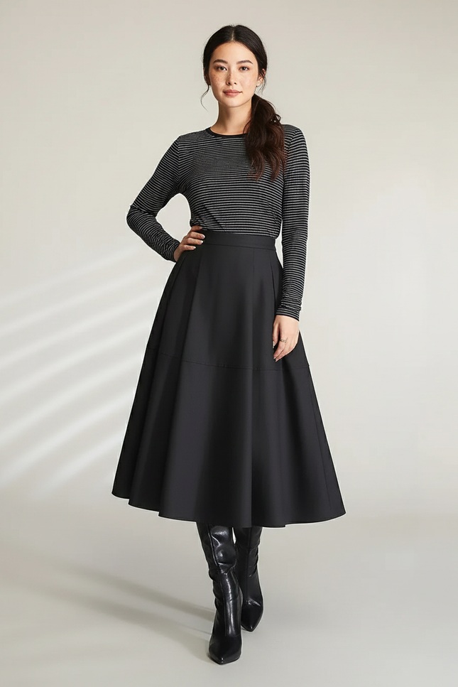 Jupe Midi Avec Poches