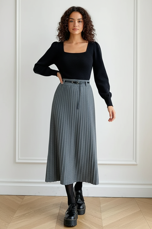 Jupe Midi Avec Collant