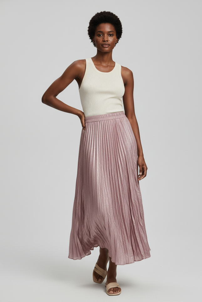Jupe Midi Plissée Femme