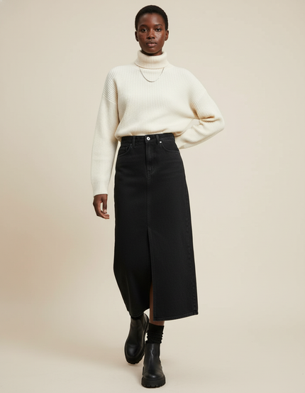 Jupe En Jean Midi Fendue