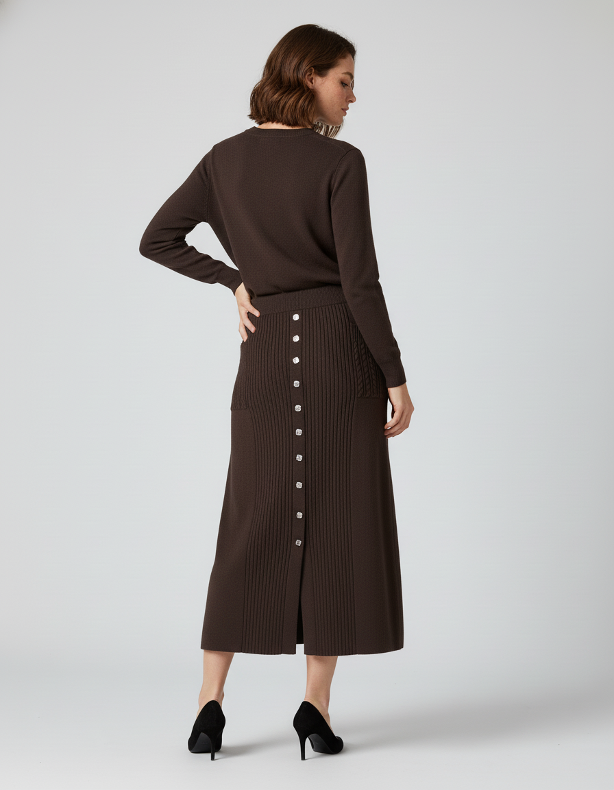 Jupe Midi Maille
