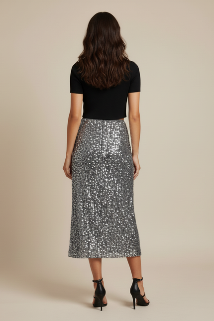 Jupe Midi Paillettes