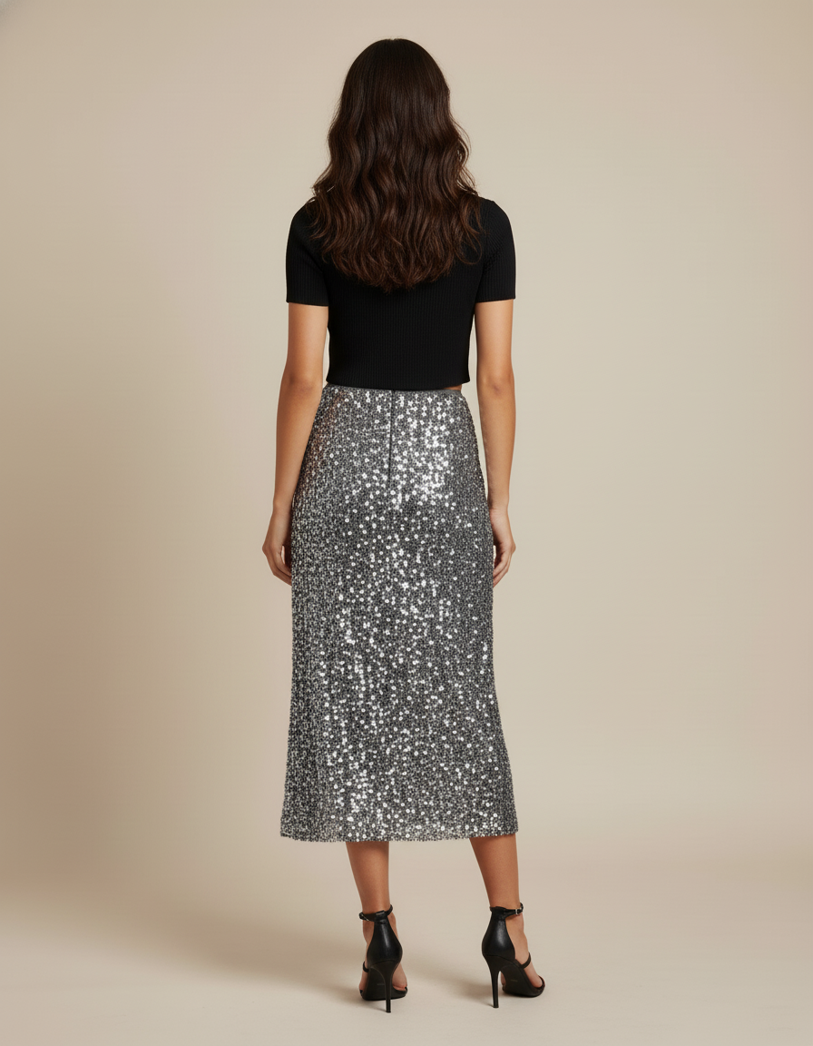 Jupe Midi Paillettes