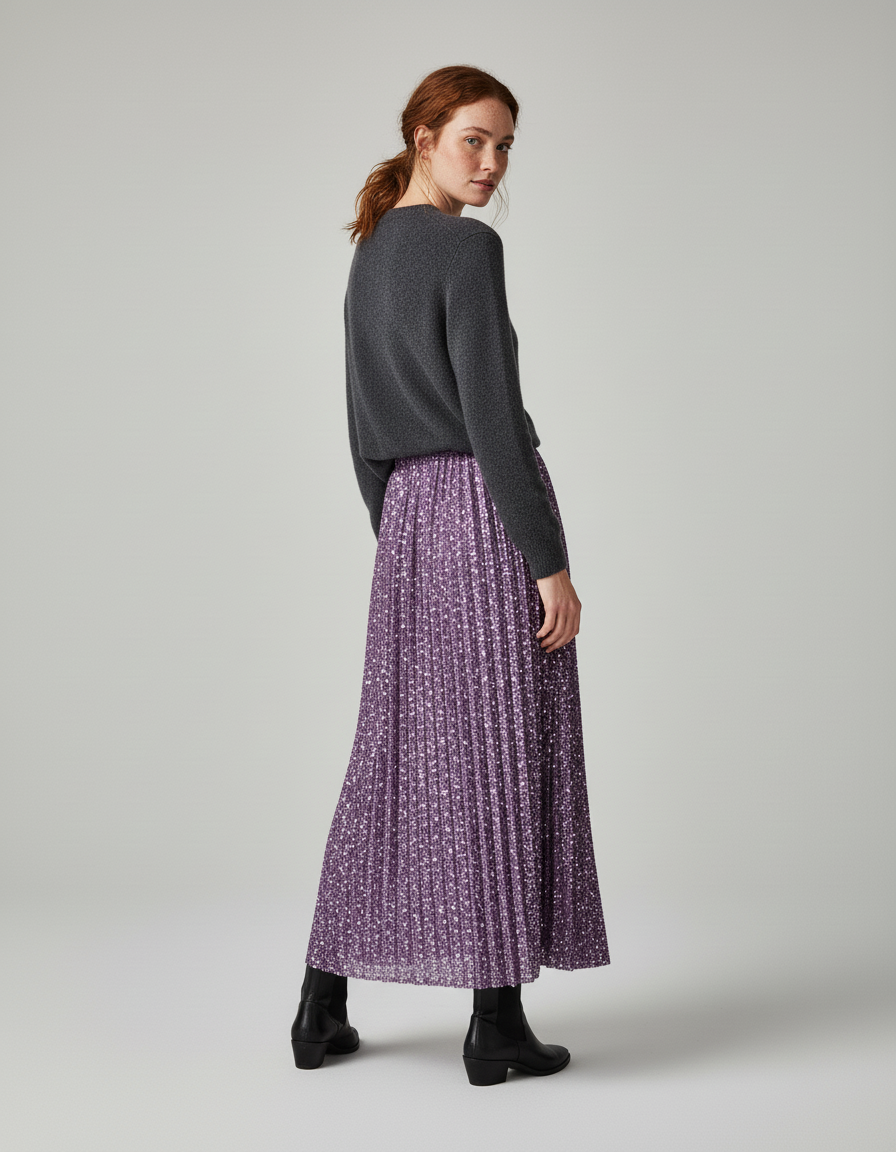 Jupe Midi Sequins