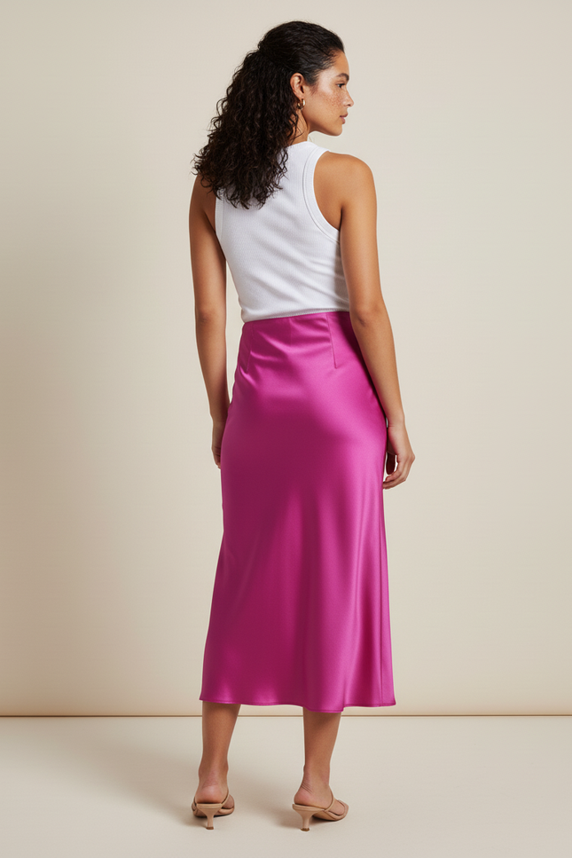 Jupe Midi Fushia