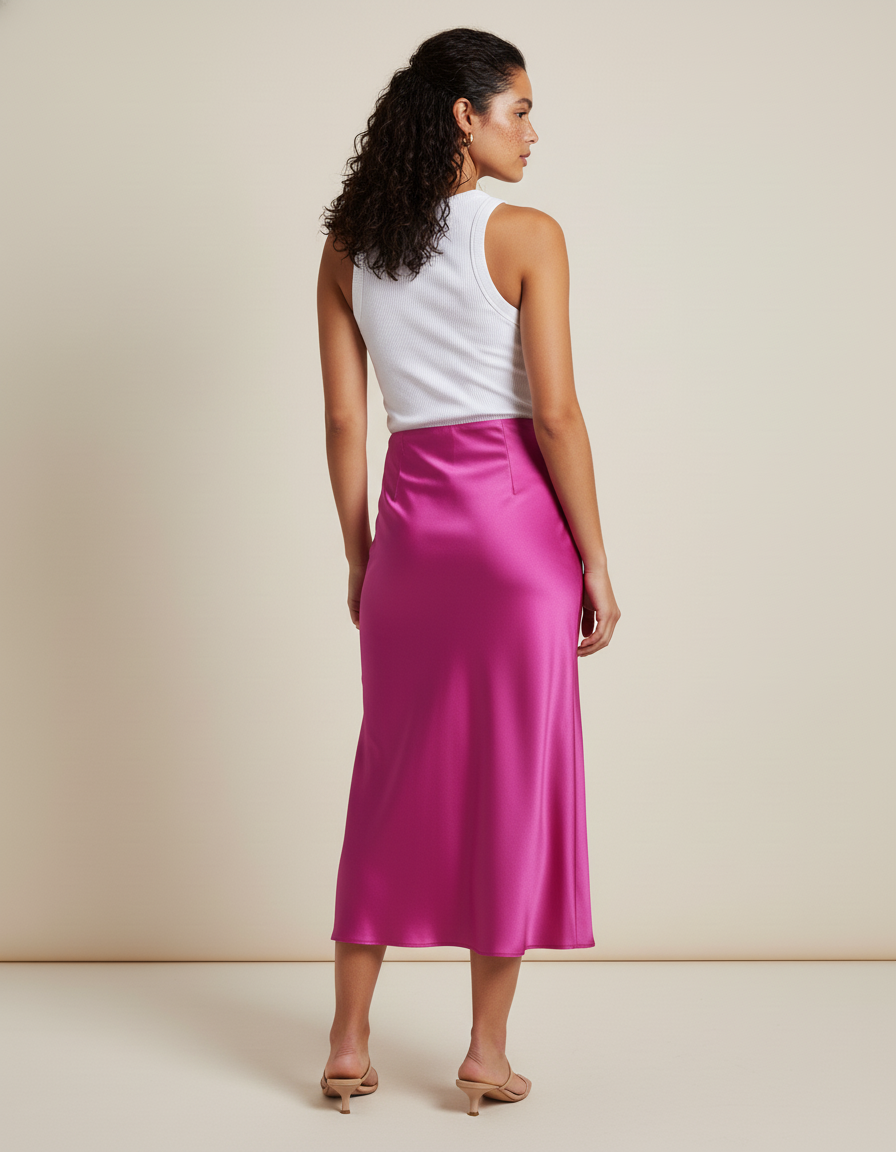 Jupe Midi Fushia