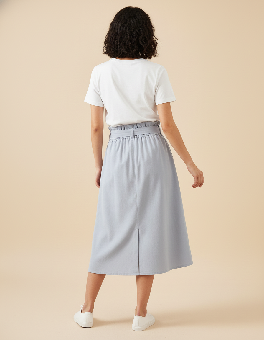 Jupe Midi Ceinturée