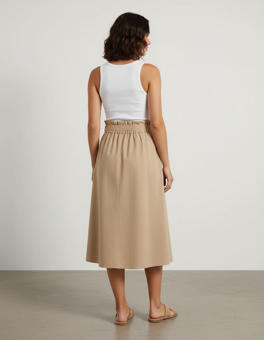 Jupe Boutonnée Midi