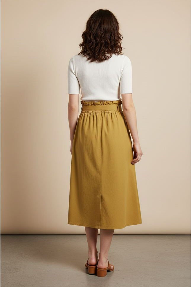 Jupe Midi Jaune Moutarde