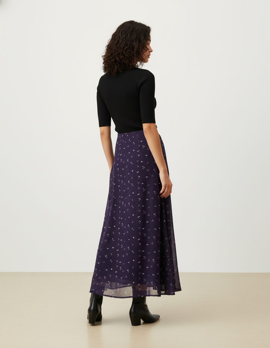 Jupe Midi Motif