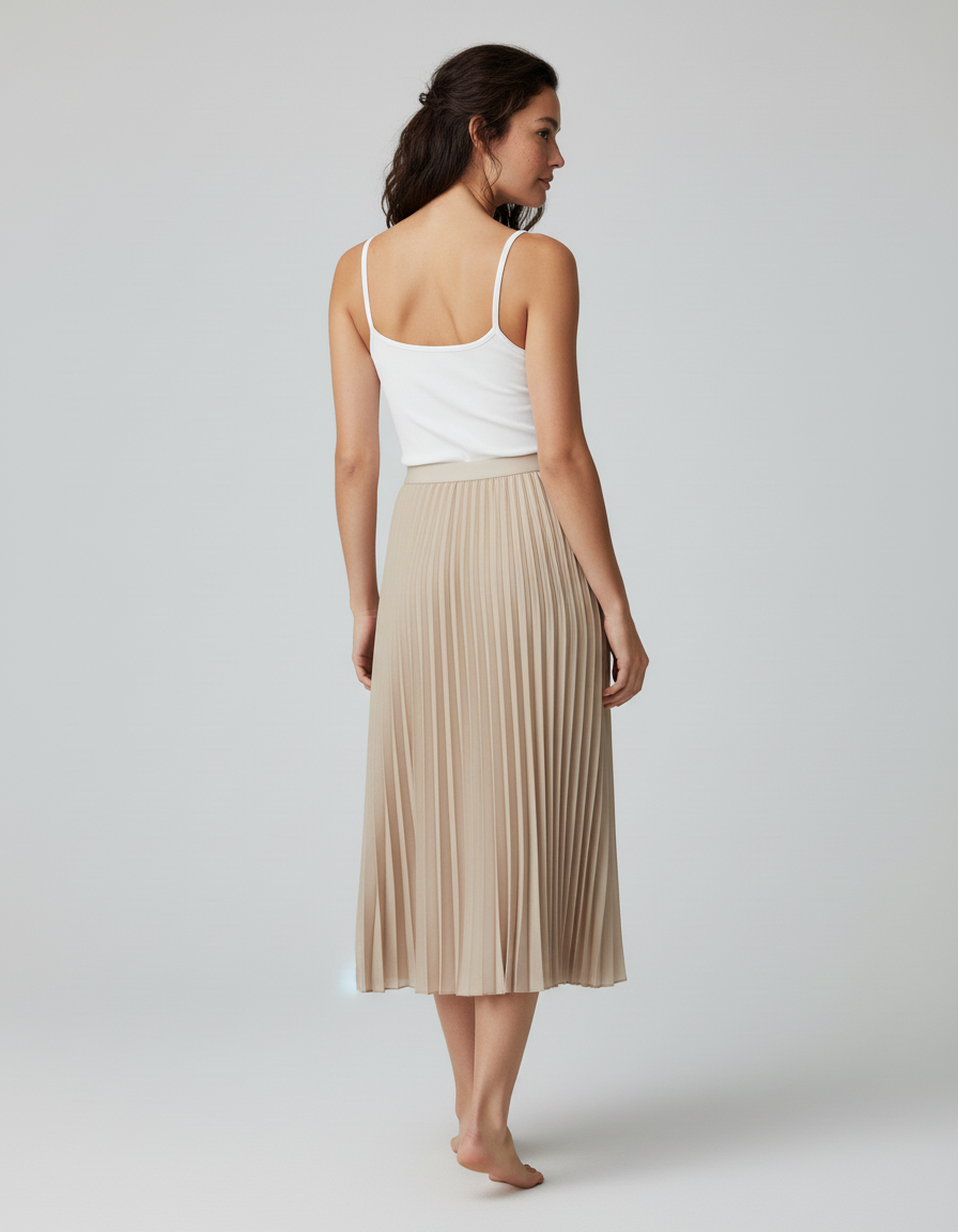 Jupe Beige Midi