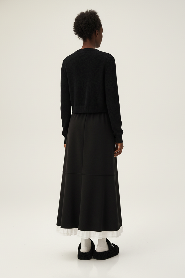 Jupe Noire Midi Femme