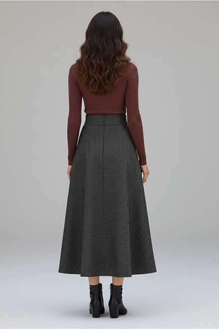 Jupe Midi Prince De Galles