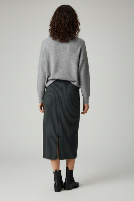 Jupe Midi Fendue Femme