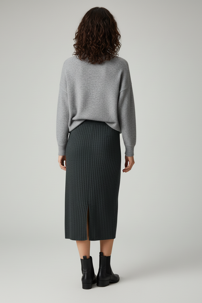 Jupe Midi Fendue Femme