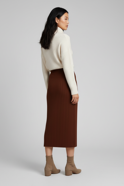 Jupe Midi Avec Fente