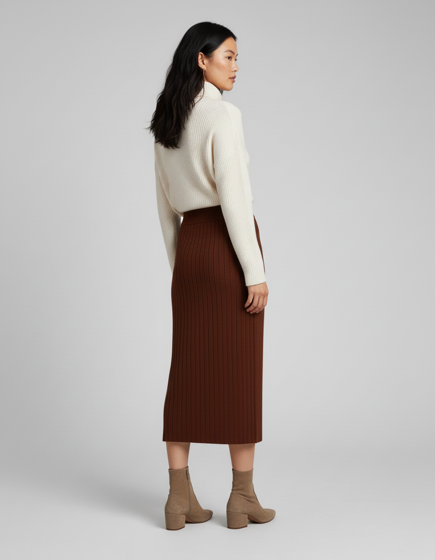 Jupe Midi Avec Fente