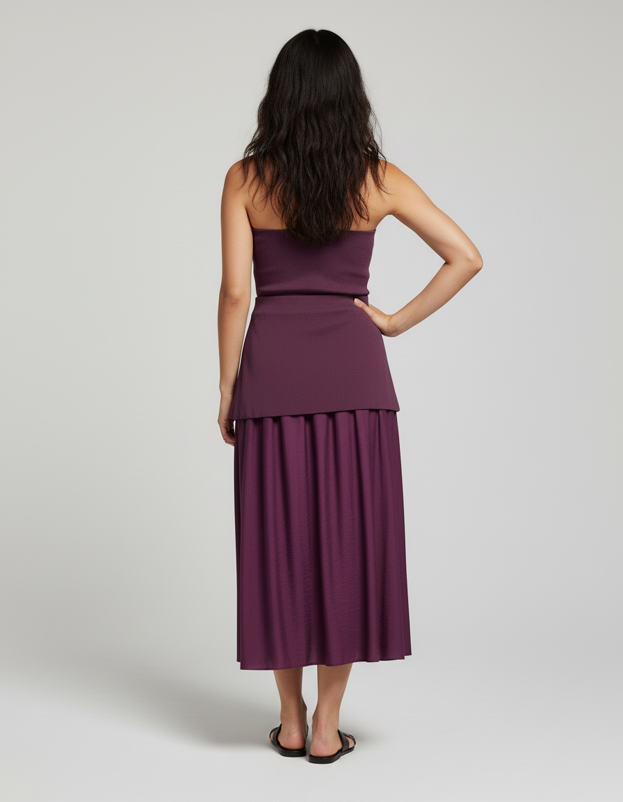 Jupe Midi Prune