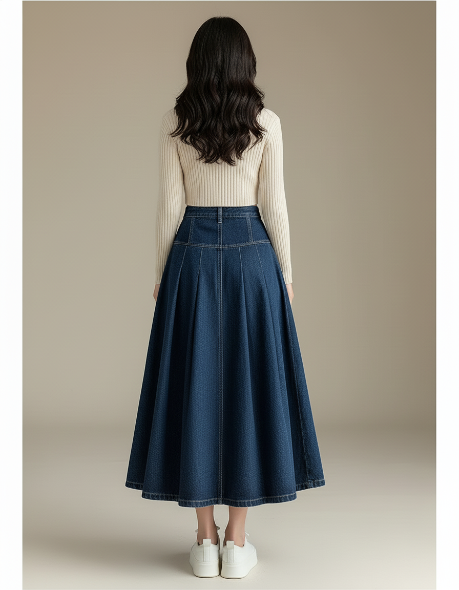 Jupe En Jean Midi Femme